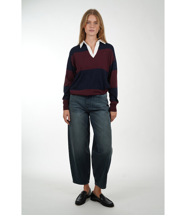 AIMEE THE LABEL SERBIA BURGUNDY/MARINE