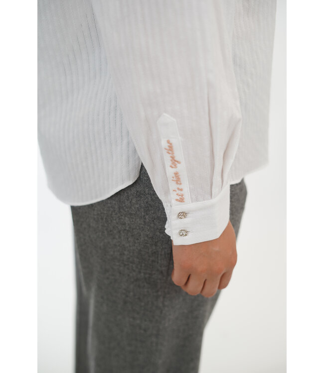 IVI EMBELLISHED BLOUSE WHITE