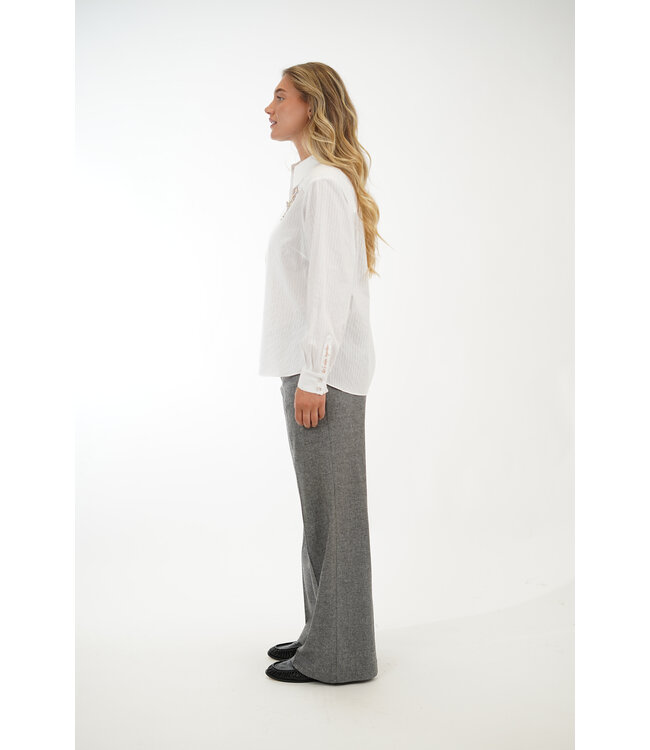 IVI EMBELLISHED BLOUSE WHITE