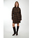 AIMEE LUXEMBOURG DRESS BROWN/CAMEL