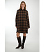 AIMEE LUXEMBOURG DRESS BROWN/CAMEL