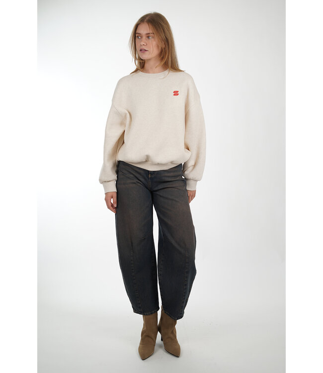 BY BAR LILI COAST MELANGE SWEATER OYSTER MELEE