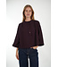 BY BAR JESS BLOUSE WINE CHECK