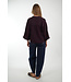 BY BAR JESS BLOUSE WINE CHECK