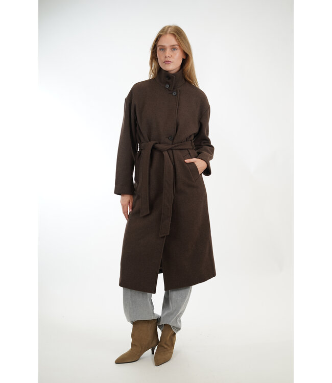 MSCHKEOLA SECILIA COAT HOT FUDGE