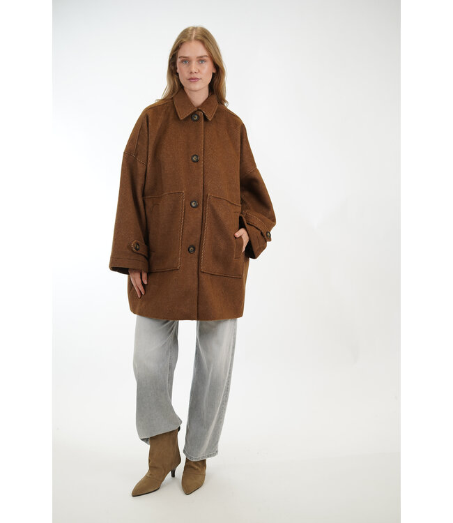MY ESSENTIAL WARDROBE BARATTI LYON JACKET TOFFEE