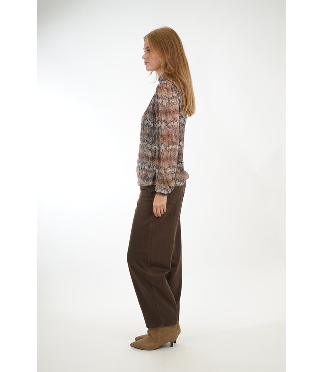 AAIKO TORY SNAKE DARK MOCHA