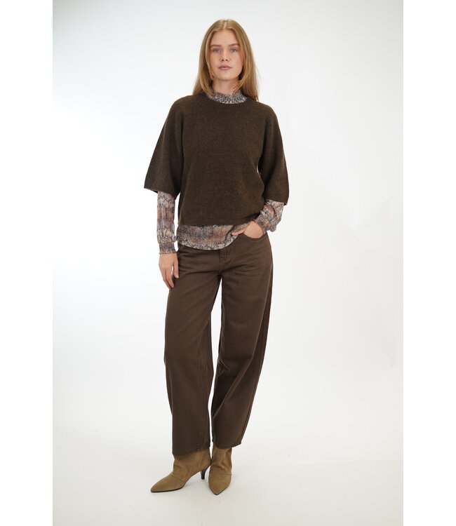 SECOND FEMALE GABBY KNIT O-NECK PALE LILAC