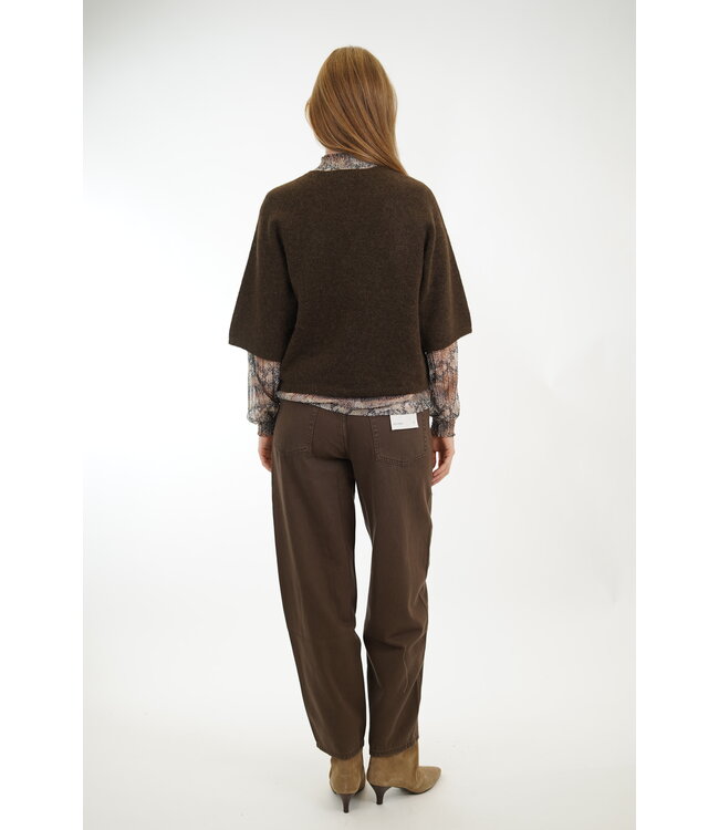 SECOND FEMALE GABBY KNIT O-NECK PALE LILAC