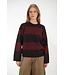 WITHBLACK LIZA STRIPE PULLOVER WINE