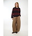 WITHBLACK LIZA STRIPE PULLOVER WINE
