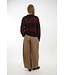 WITHBLACK LIZA STRIPE PULLOVER WINE