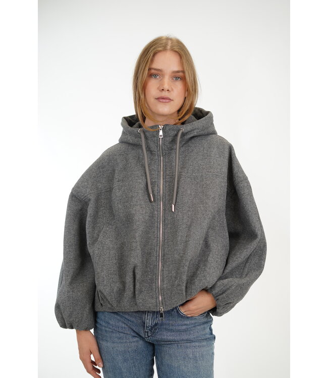 WITHBLACK FLORA HOODED JACKET GREY