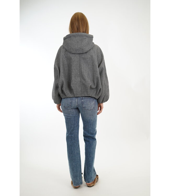 WITHBLACK FLORA HOODED JACKET GREY