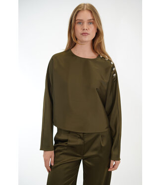 Dante 6 DANTE6 SATIN TOP OLIVE MOSS