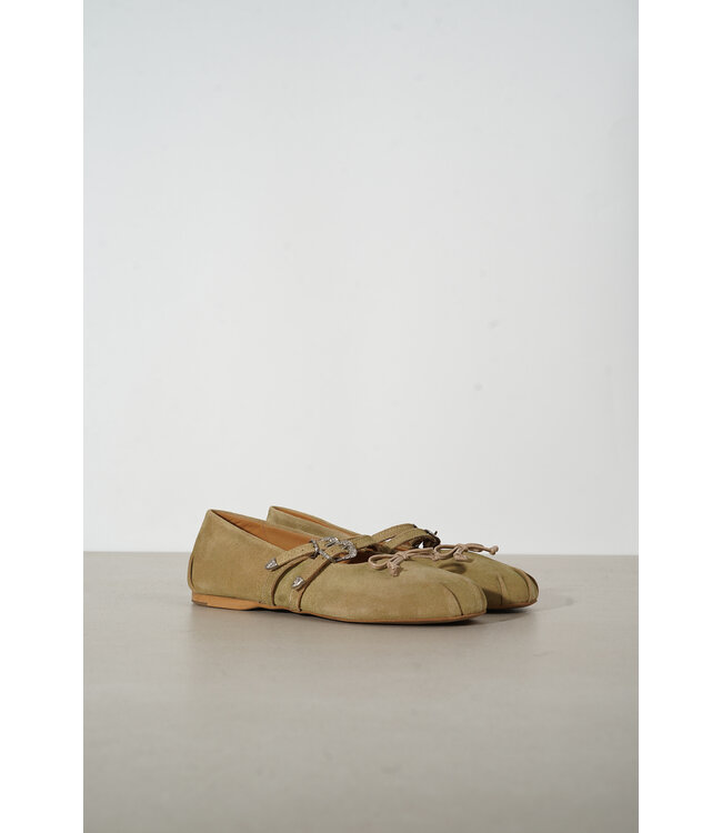 POSA VITA BALLERINA DOUBLE STRAP CAMEL