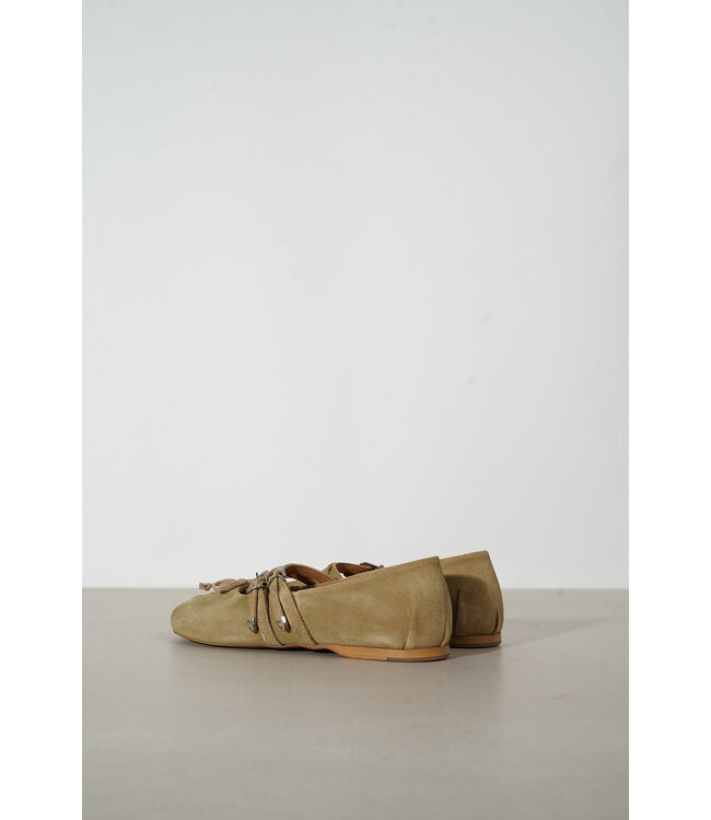 POSA VITA BALLERINA DOUBLE STRAP CAMEL