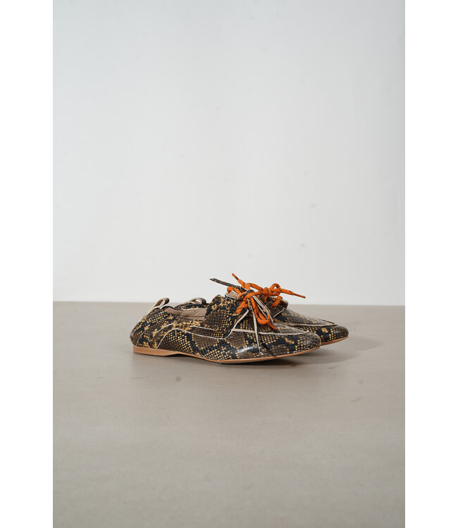 MARCH23 ANTWERP LOAFER BRONZE PYTHON