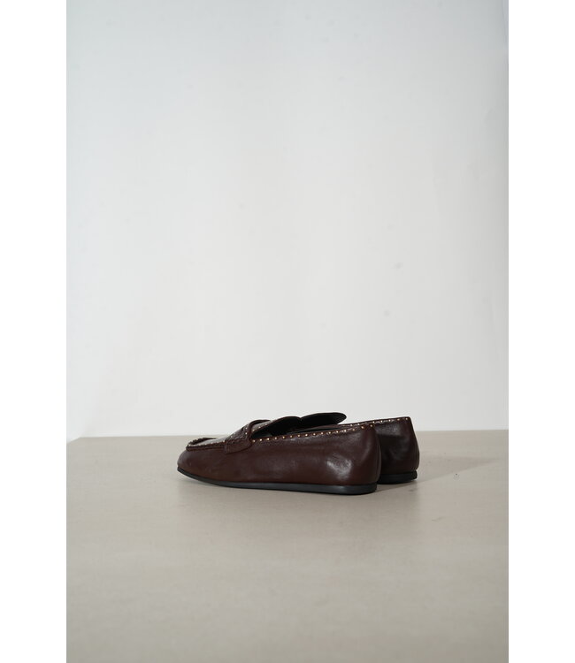 POSA BARDOT STUDS BURGUNDY