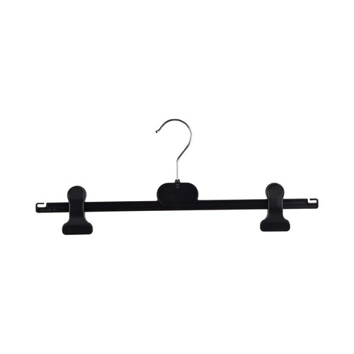 Mainetti Kunststof kleerhangers RK/CAP-40 - Zwart rubber met klemmen - 180 stuks