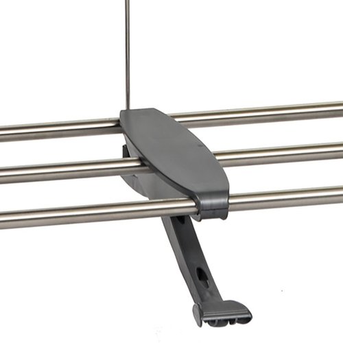 Tweerings rvs wasverzamelaar met duwbeugel en voetpedaal