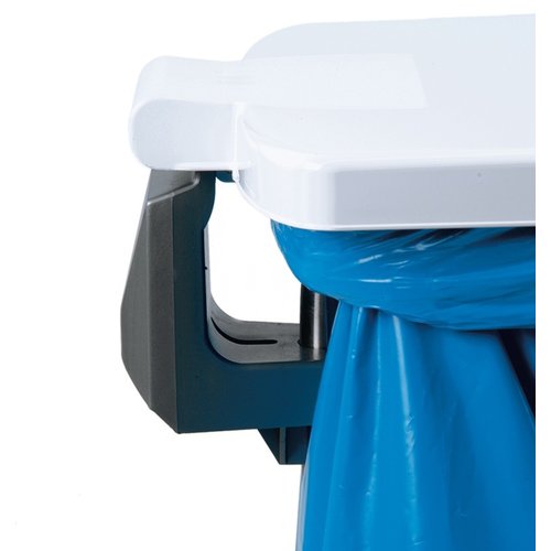 Tweerings rvs wasverzamelaar met duwbeugel en voetpedaal