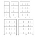 Vaksorteerwagen - Diepte 610 mm - 8 t/m 24 vakken