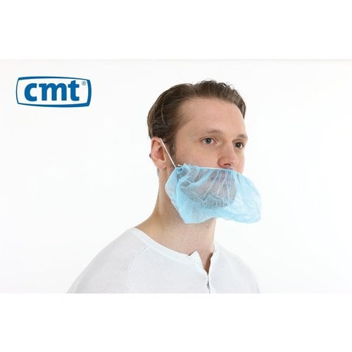 Baardmasker PP non woven - Blauw of wit - 100 stuks - CMT