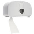 Toiletpapierdispenser 2-rols - Wit - PlastiQline - Kunststof