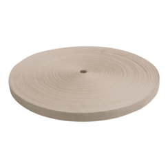Katoenen singelband wit - 25 mm breed - 100 meter per rol