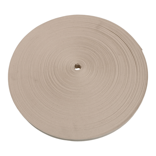 Katoenen singelband wit - 25 mm breed - 100 meter per rol