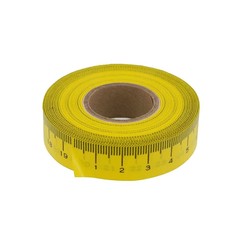 Zelfklevend meetlint 1 - 99 cm + mm - 20 m - Geel