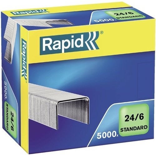 Rapid Nietjes - Rapid 24/6 - Gegalvaniseerd - 5000 stuks