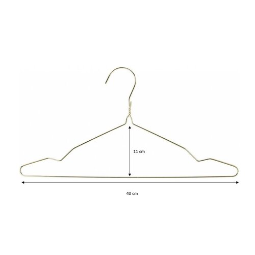Laundryshop.nl Goudkleurige kledinghanger - 40 cm - per 100 stuks