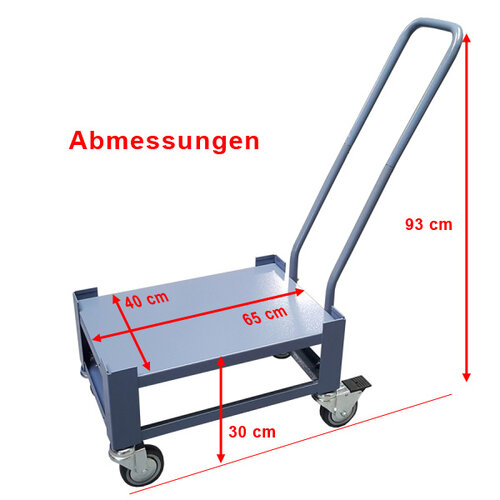 Transportwagen blauwgrijs, voor 85 l bak/mand
