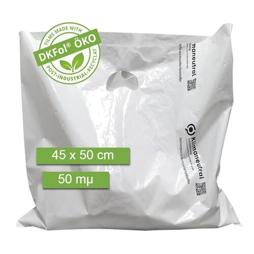Draagtassen wit - 45 x 50 cm - 50 mµ - 500 stuks