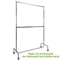 Professioneel kledingrek - Verrijdbaar en verstelbaar in hoogte en breedte - Chroom