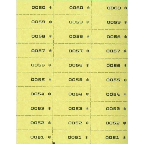 Nummerblok 3-voudig - Blok à 1000 nrs. per blok - Diverse kleuren