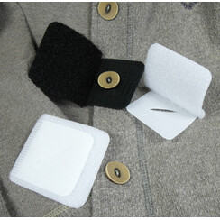 Knoopbeschermer met klitteband - 20 stuks - Wit