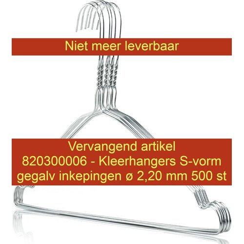 Laundryshop.nl Kledinghanger - draadhanger gegalvaniseerd - stomerij hanger 40 cm - 2.2 mm  - 500 stuks