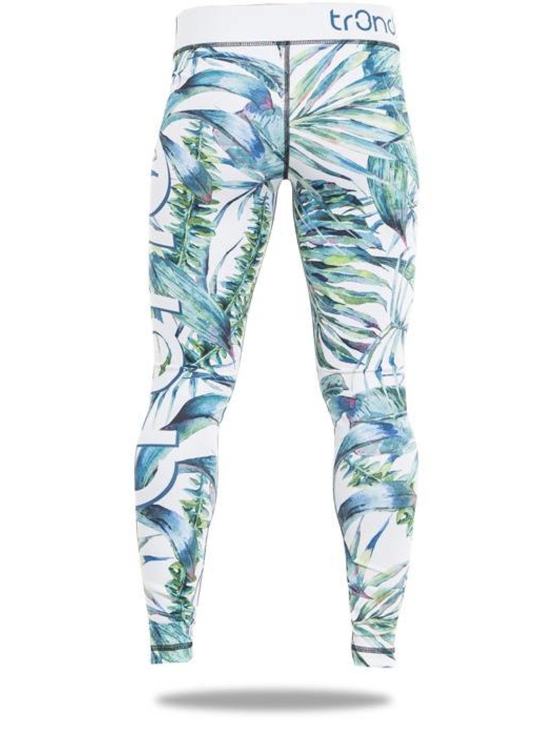 Fitness Legging met planten print - Wit/Groen - Tr3nd - Pia