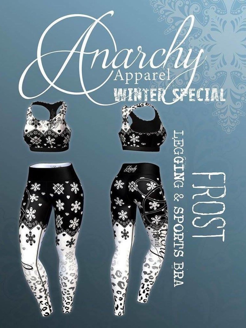 Sport BH - Zwart Wit Schedeltjes Patroon - Anarchy Apparel - Frost