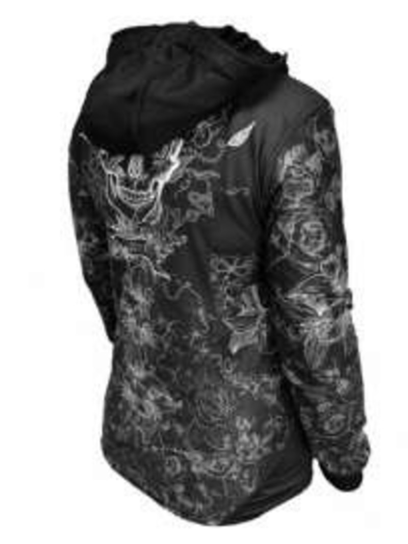 Sport Shirt Longsleeve - Zwart Bloemen Print - Anarchy Apparel - Vaeneti