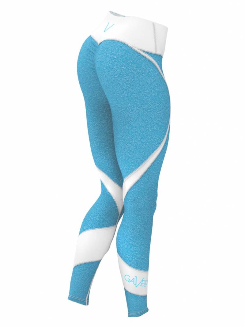 Fitness Legging - Blauw Wit - Gavelo - Pacific Breeze