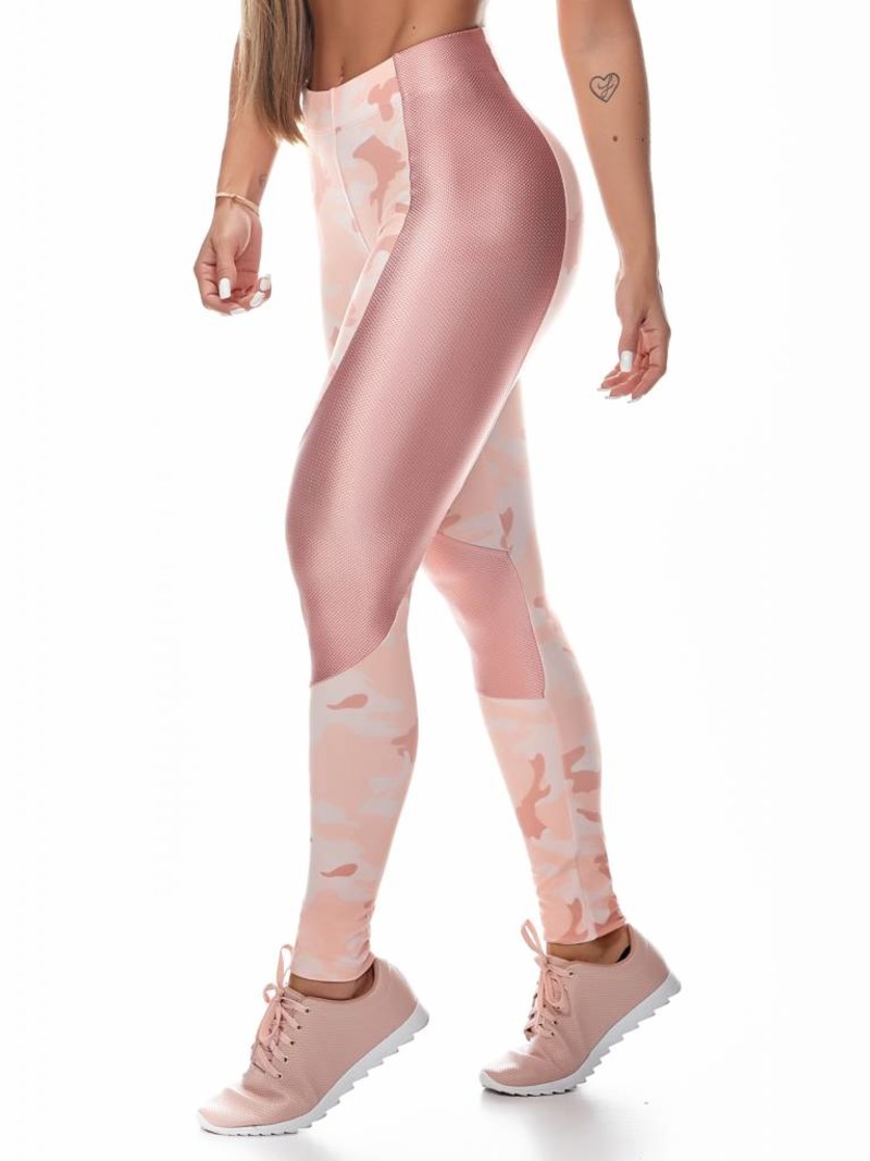 Fitness Legging - Roze Camouflage - Let's Gym