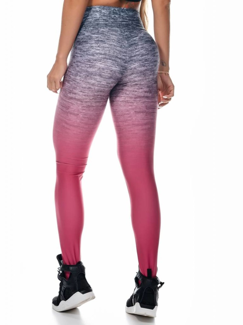 Fitness Legging - Roze Grijs Kleurverloop - Let's Gym