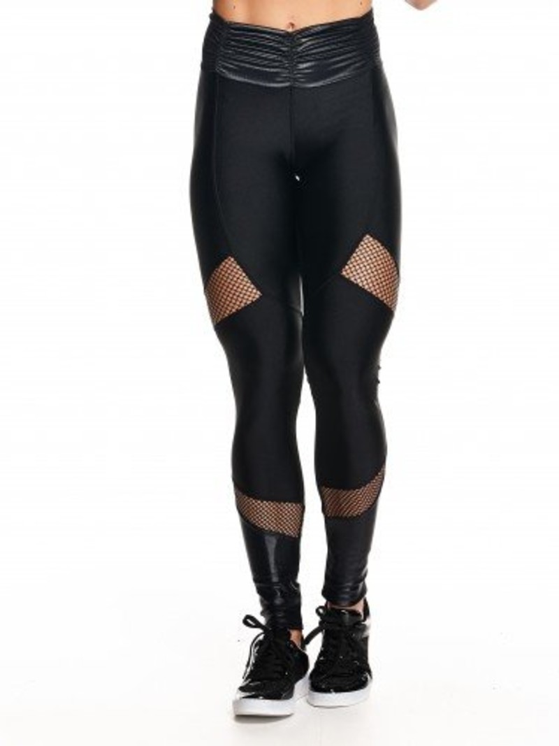 Fitness Legging - Zwart Met Gaas - Let's Gym