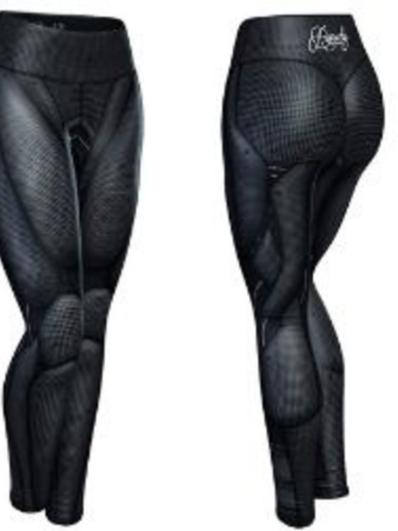 Fitness Legging met Compressie en koord - Zwart kevlar print - Anarchy Apparel - Bulletproof