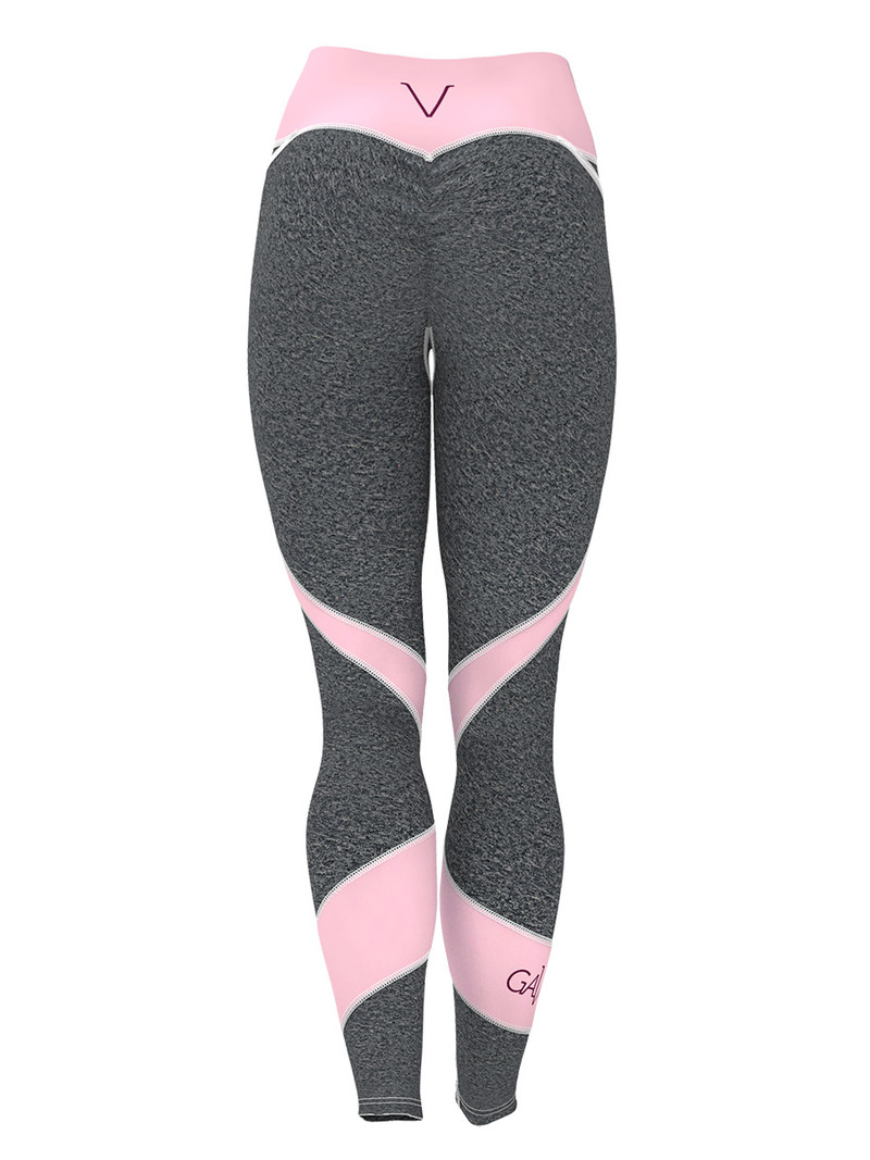 Fitness Legging - Grijs Roze - Gavelo -  Raspberry Swirl