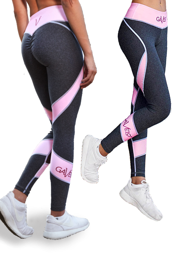 Sportlegging Raspberry Swirl Donker Grijs En Roze